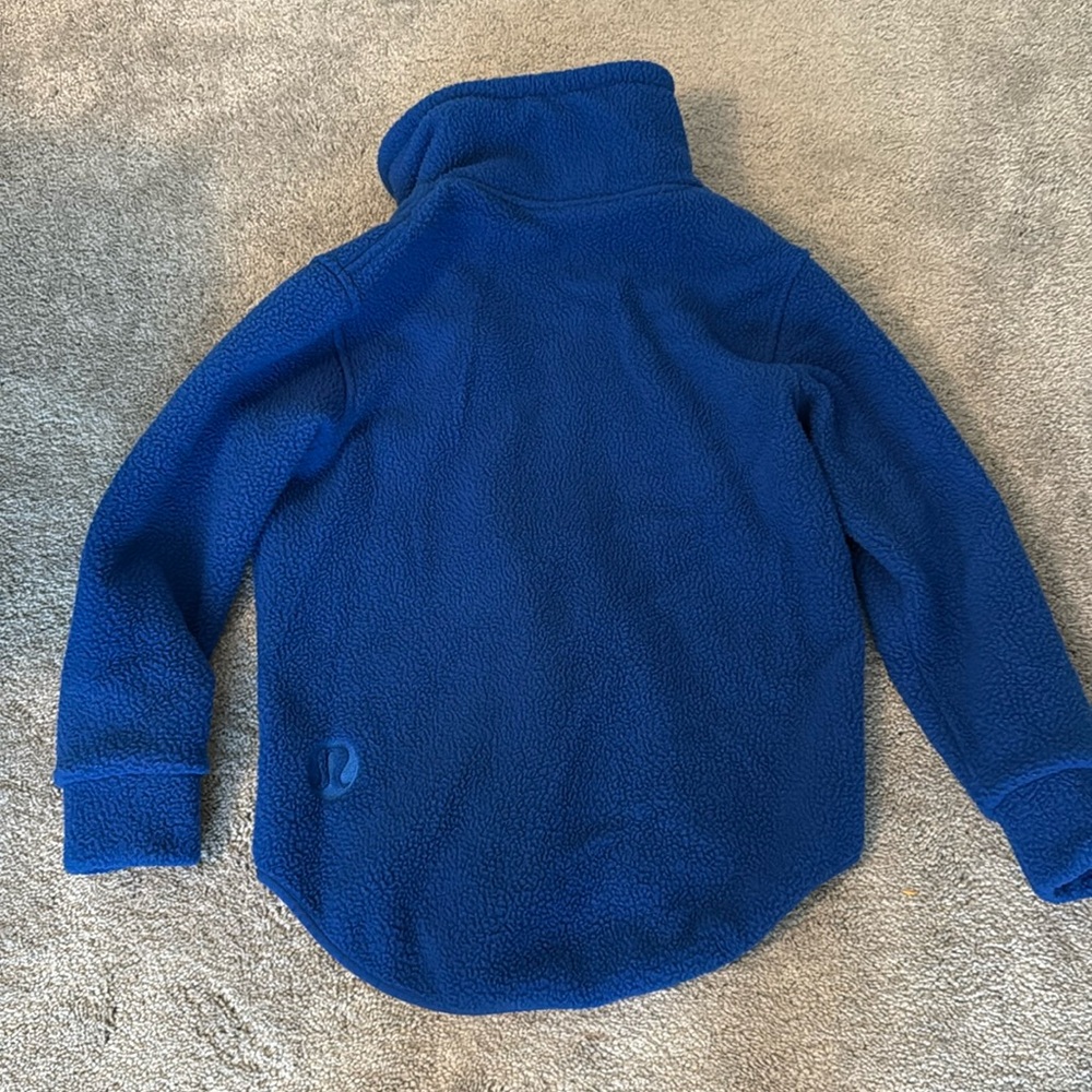 Luluemon fleece zip up blue size small